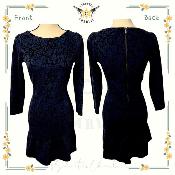 Ann Taylor Dresses & Skirts - Women's Ann Taylor Loft Navy and Black Tapestry Dress Size 0